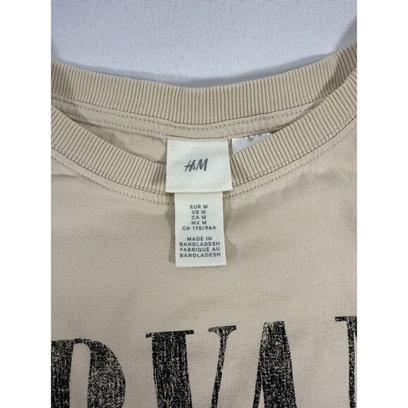 H & M Nirvana Women T-Shirt Cream Colored Size Medium - Picture 3 of 5